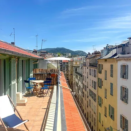 Bright Floor 2br With Large Terrace In Centre Nice