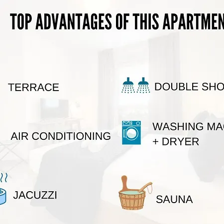 Nestor&jeeves - Julianna Rooftop - Jacuzzi - Sauna Apartment
