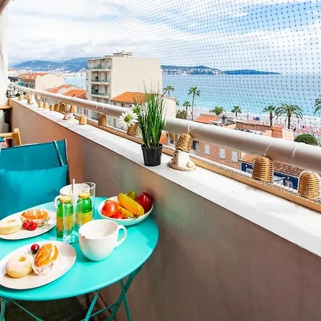 Modern 2-bedroom Sea View, Air Conditioning, Balcony Nice
