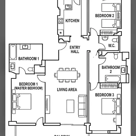 Apartment 110 M2 Family, 3 Bedrooms Ac And Terrace 8 Min Away *