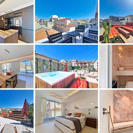 Nestor&jeeves - Julianna Rooftop - Jacuzzi - Sauna Apartment Nice