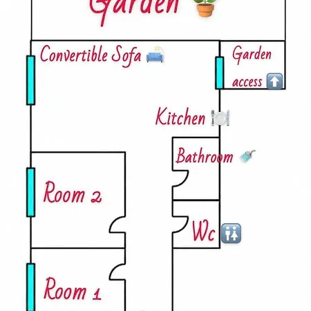 Joli Appartement Avec Jardin, 2 Chambres, Centre Ville De Nice *