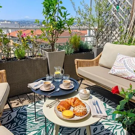 Sun Deck Terrace - Port Of With View And Air Conditioning Apartment Nice