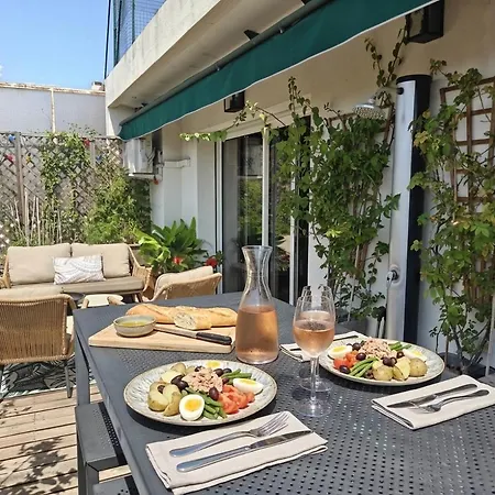 Sun Deck Terrace - Port Of With View And Air Conditioning Apartment Nice