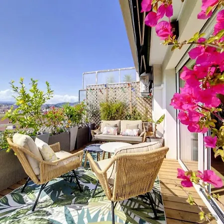 Sun Deck Terrace - Port Of With View And Air Conditioning Apartment Nice