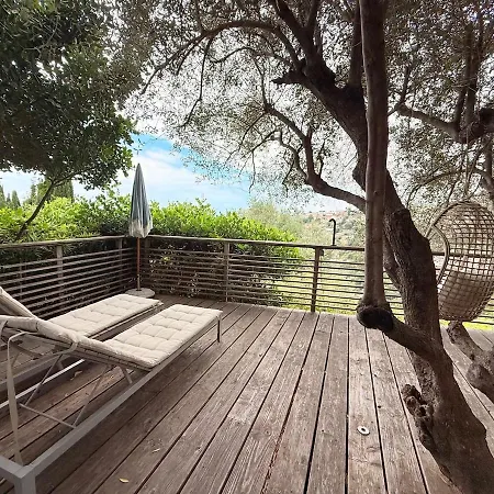 Treehouse In Les Oliviers, Sea View, Air Conditioning, Parking Apartment *