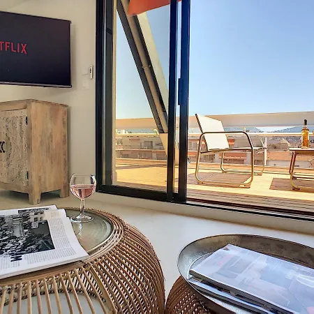 Nestor&jeeves - Sky Light Terrace - Hyper Center - By Sea - Floor Apartment Nice