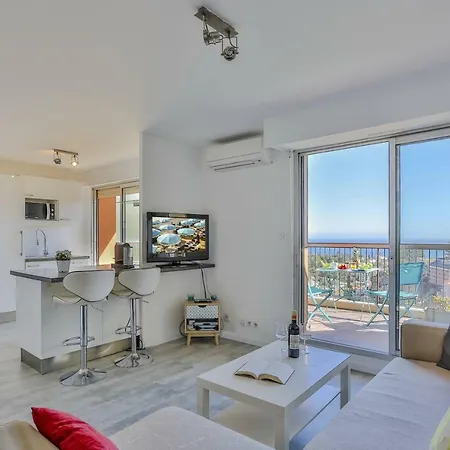 My Casa Terron - Sea View - Parking - Pool - Tennis Apartment Nice