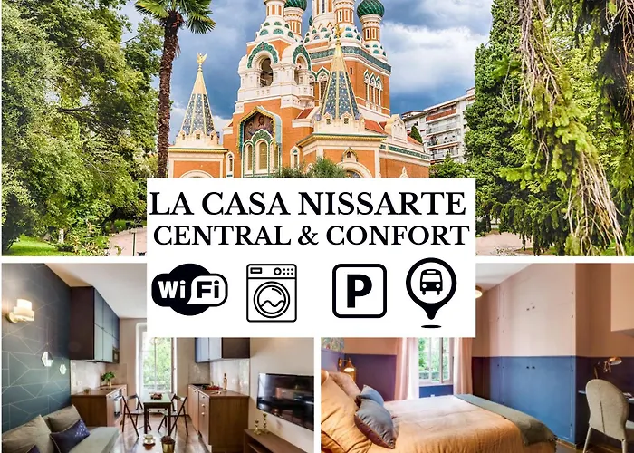 La Casa Nissarte - Centre Ville Pres Gare - Wifi -Parking , Confort Et Cosy