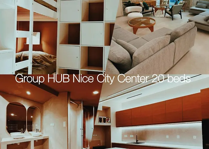 Group Hub Nice City Center 20 Beds Private Appartment