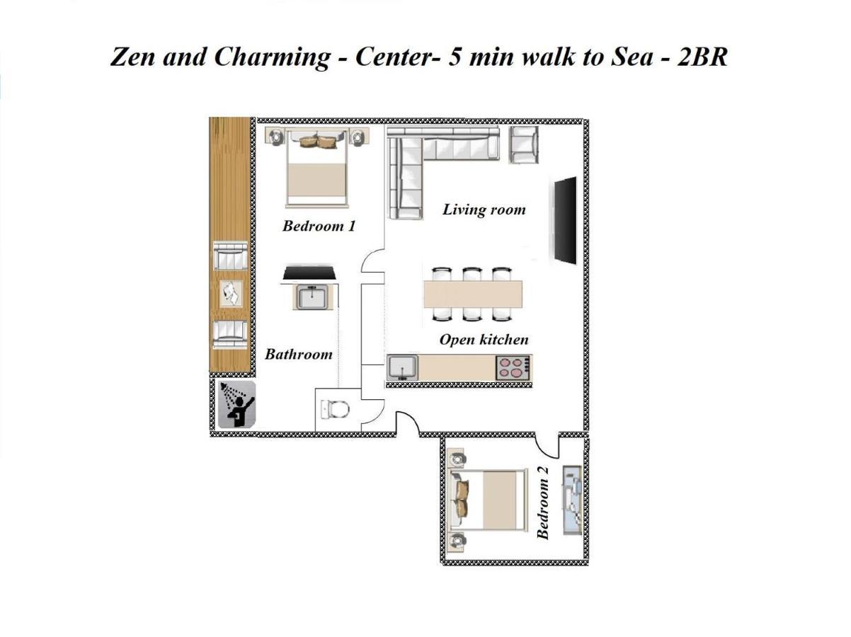Zen And Charming - Center -5 Min Walk To Sea- 2br