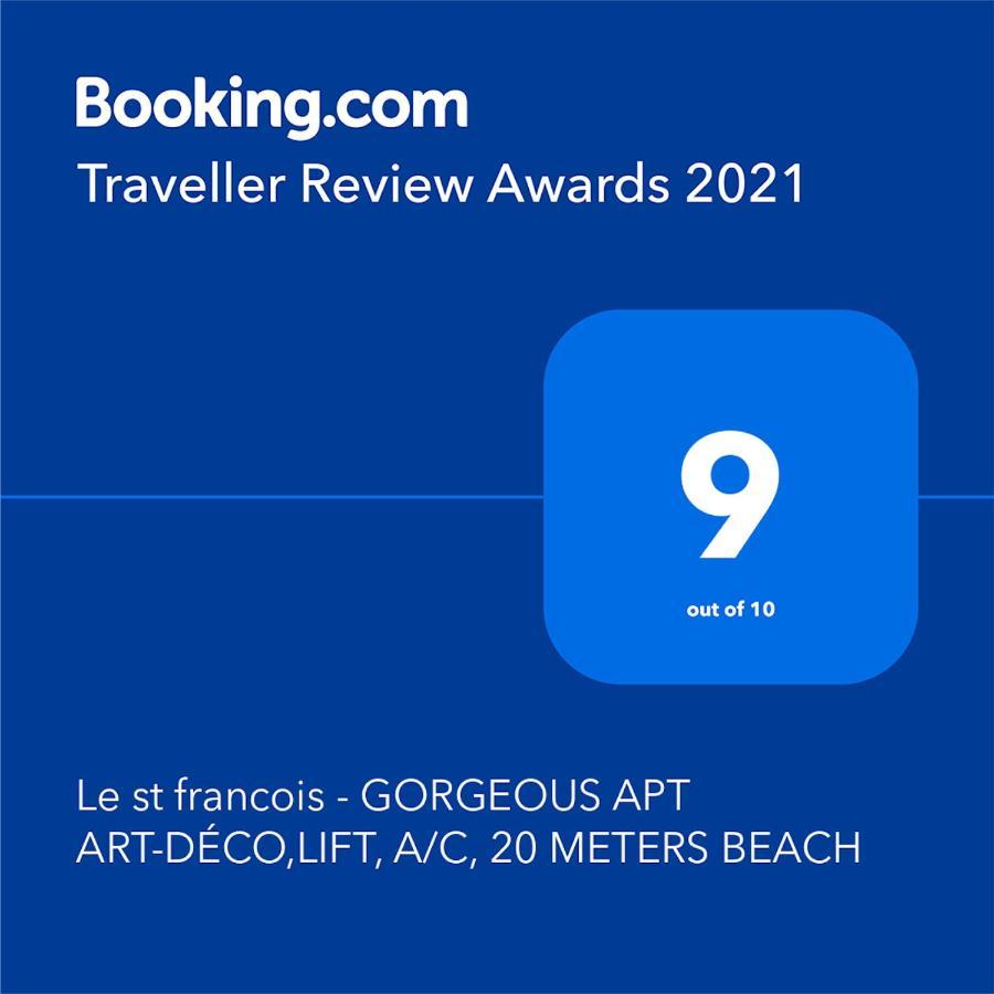 Le St Francois - Gorgeous Apt Art-deco,lift, A/c, 20 Meters Beach Apartment