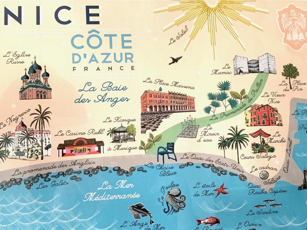 Apartment Riviera - Grimaldi Ac - Promenade Des Anglais - Balcon Victor Hugo 2