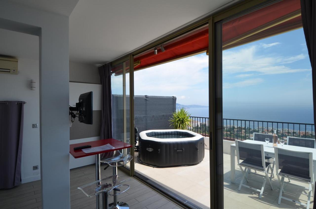 Superbe Studio Avec Terrasse, Jaccuzi, Vue Mer Quartier Fabron A Nice