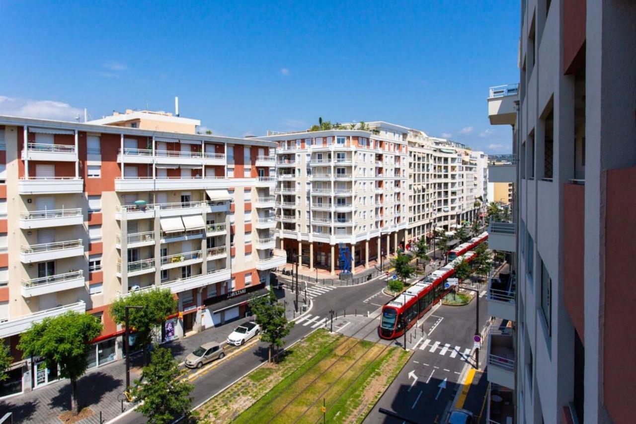 Apartment Sunny Private With Sea View Near The Beach Nice