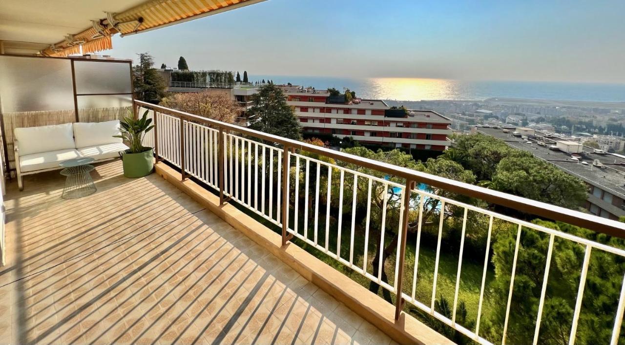 Riviera - Superbe Studio Piscine Et Parking - Fabron - Terrasse De Nicerama * Nice