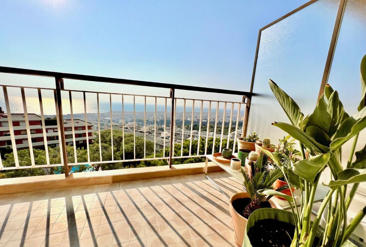 Riviera - Superbe Studio Piscine Et Parking - Fabron - Terrasse De Nicerama *