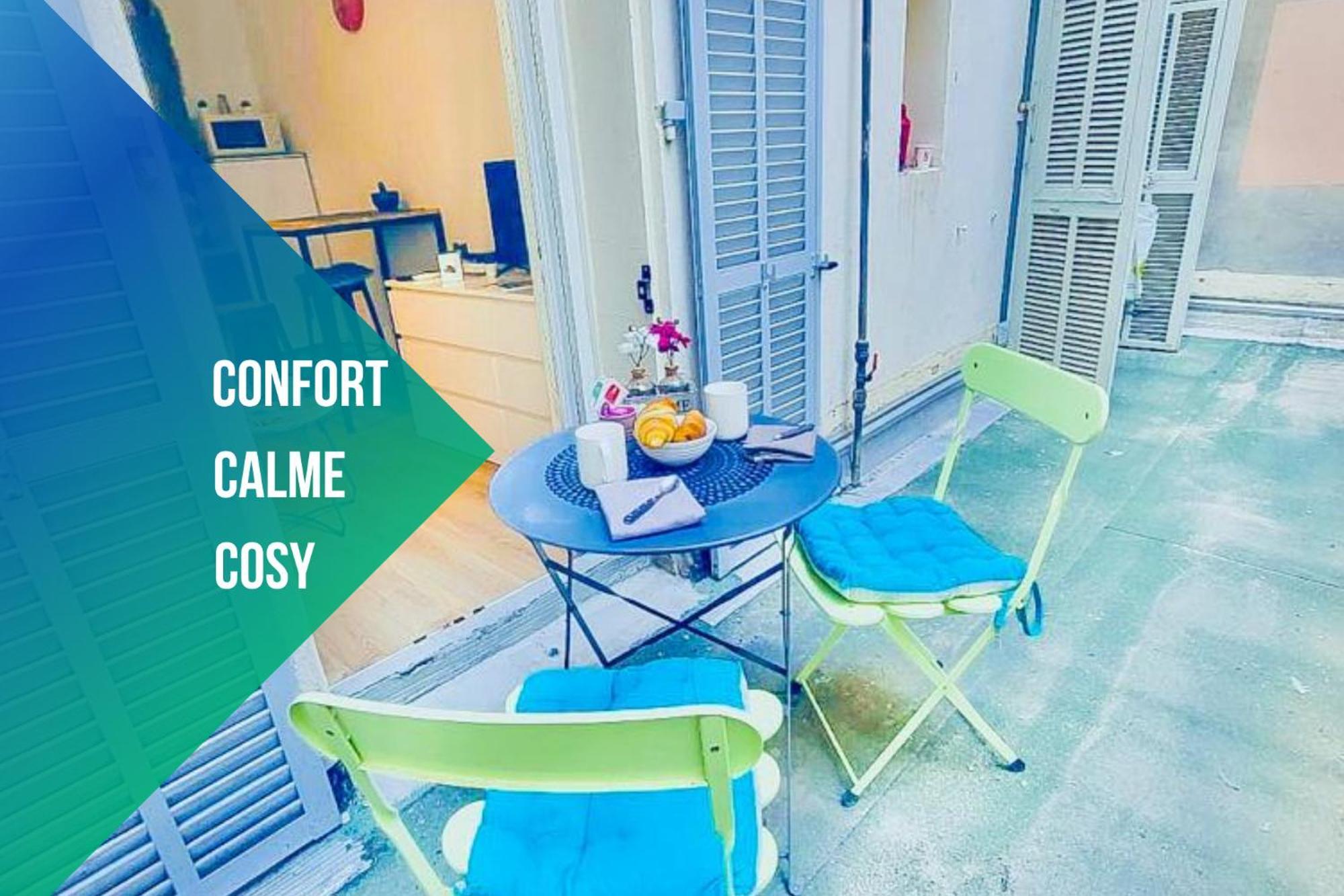 Apartment Studio T1 Centre - Ideal Couple & Amis - Confort - Wifi - Calme - Climatisation - Coin Terrasse Nice