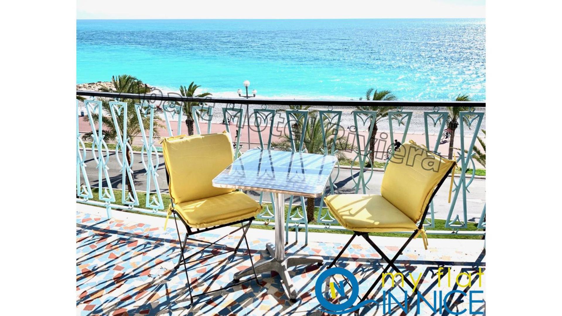 Riviera - Promenade Des Anglais - 1 Bedroom Ac Apartement - Amazing Sea View - Large Terrasse - Balcon Vague Bleue *