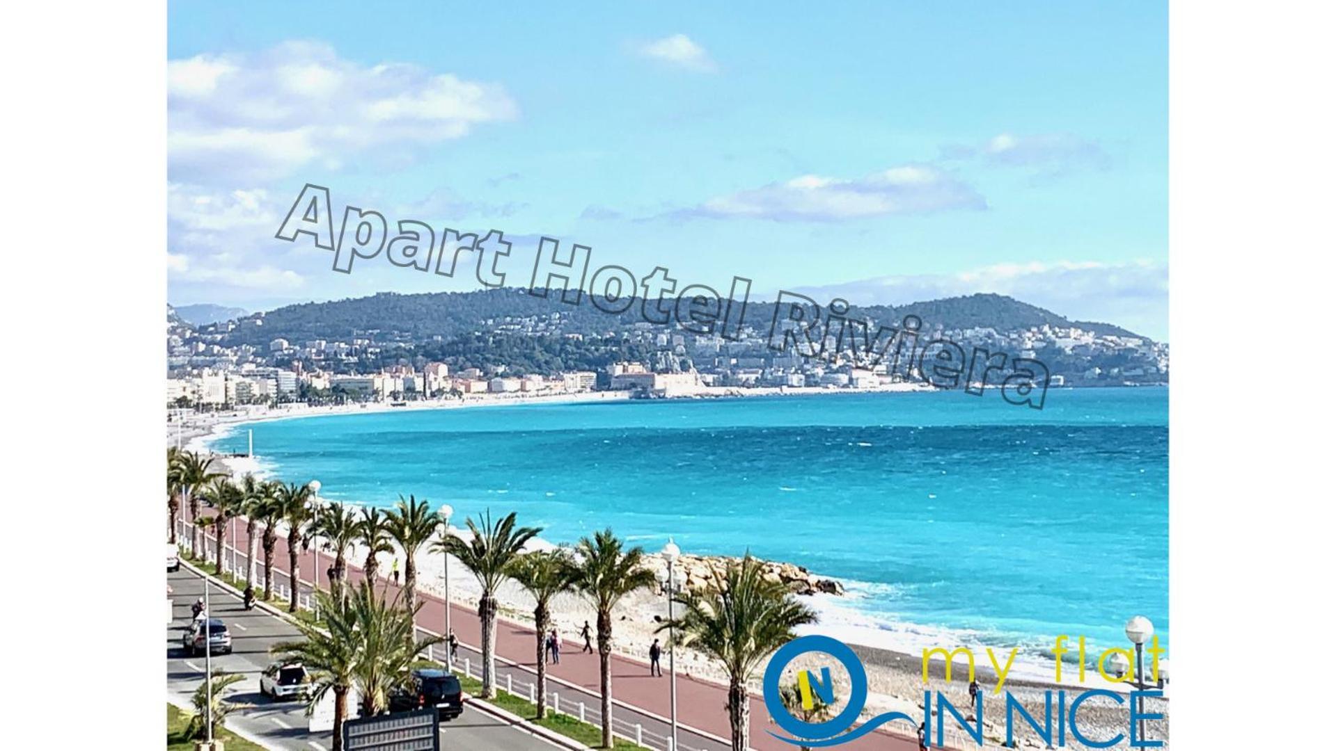 Riviera - Promenade Des Anglais - 1 Bedroom Ac Apartement - Amazing Sea View - Large Terrasse - Balcon Vague Bleue Nice