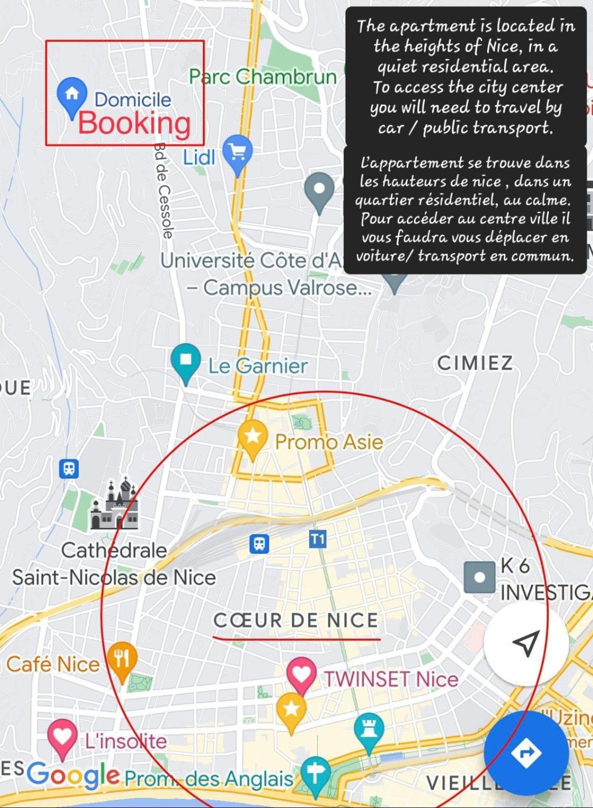 D Avec Clim Terrasse Et Petit Dejeuner Hauteurs De Accommodatie bij particulieren Nice