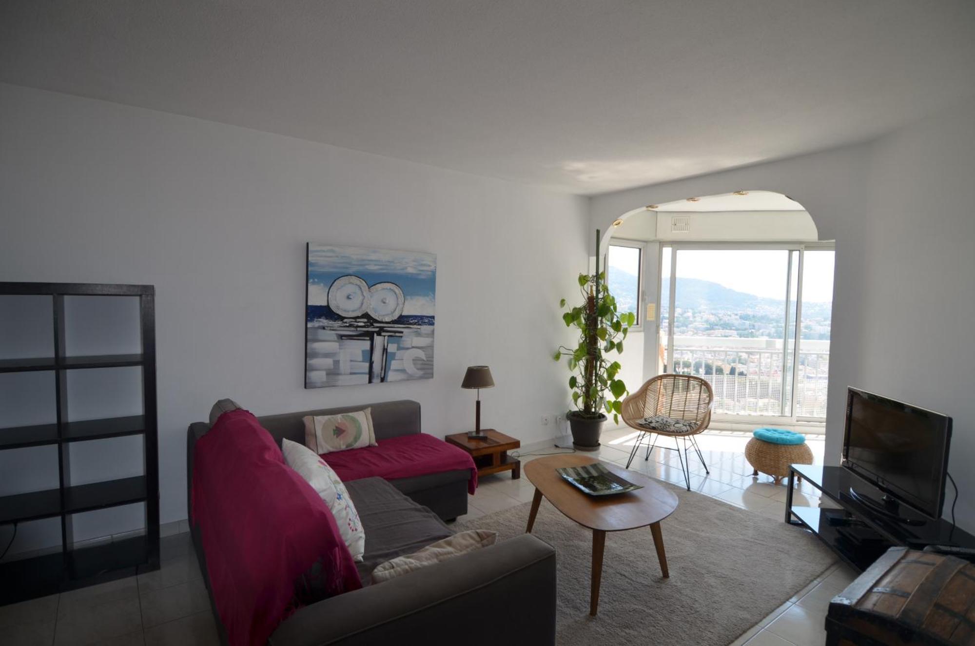 Babylone - Vue Panoramique Avec Piscine Pour 6 Personnes A Quartier Pessicart Apartamento Nice