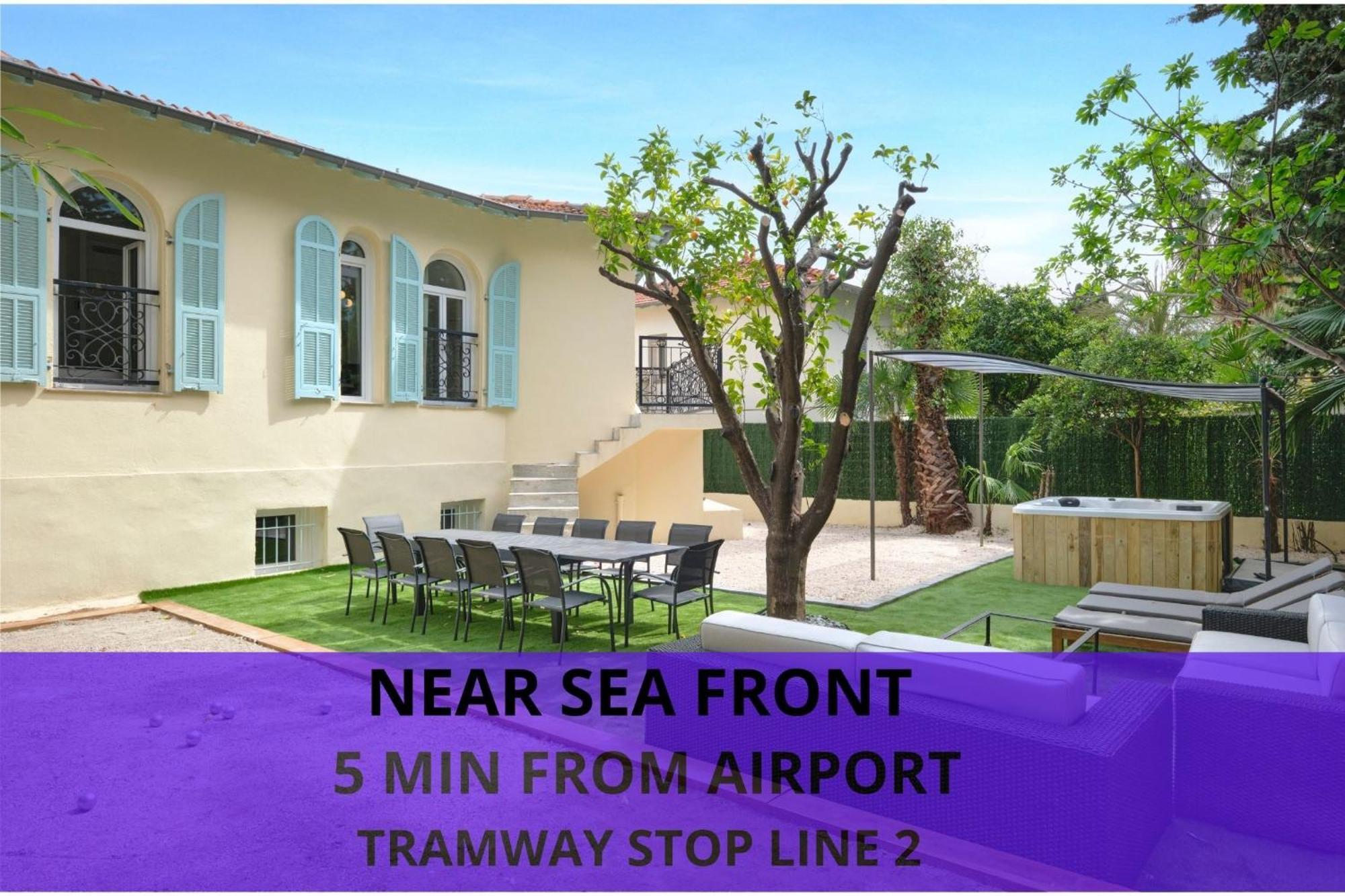 Des Pergolas Au Pied Du Tram ,a 5 Min Des Plages , 15 Min Du Centre , Jacuzzi Villa