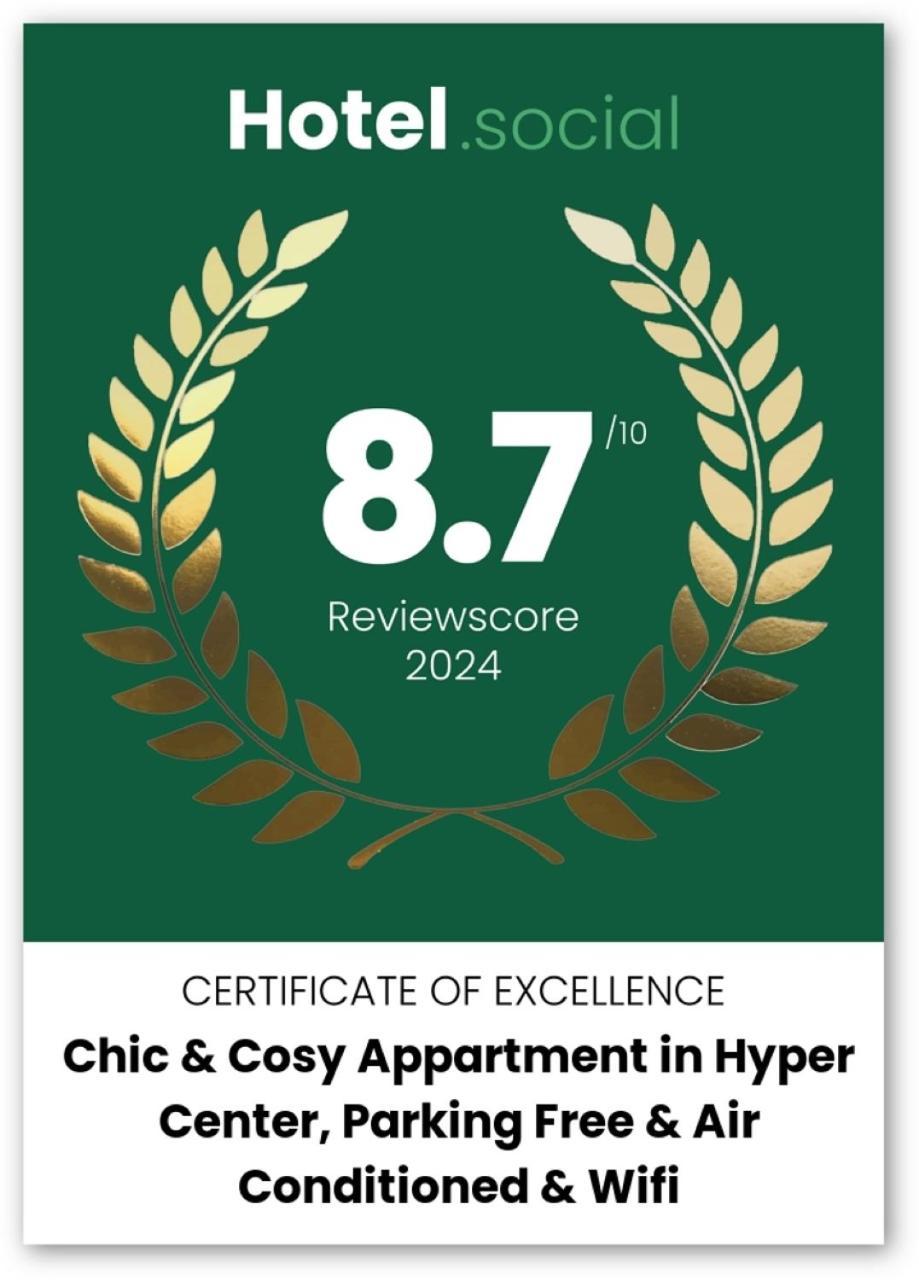 Chic & Cosy In Hyper Center, Parking Free & Air Conditioned & Wifi Apartment Nice