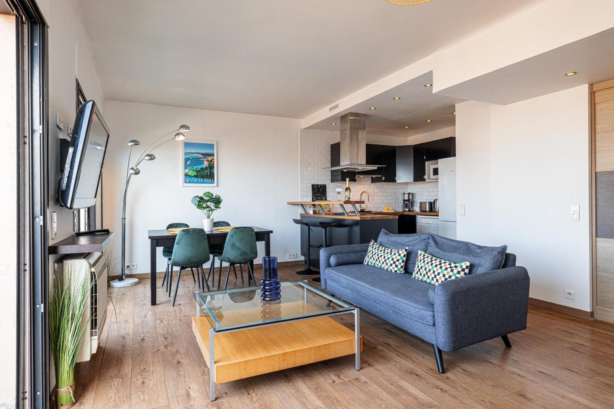 Open Sky Terrace Lage 1 Bdr & Parking Nice