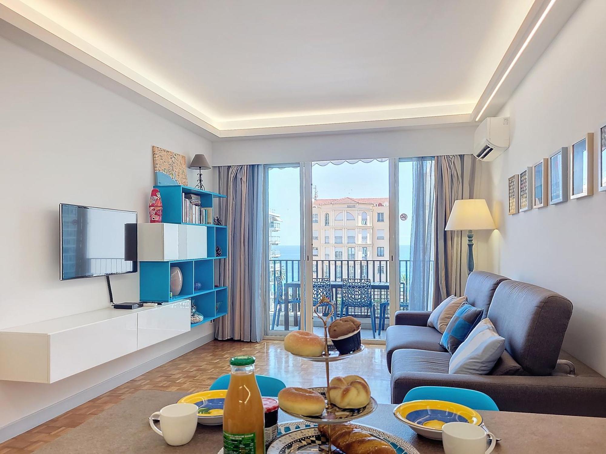 Nestor&Jeeves - Bleu Azur Vue Mer - Central - Very Close Sea Apartment Nice