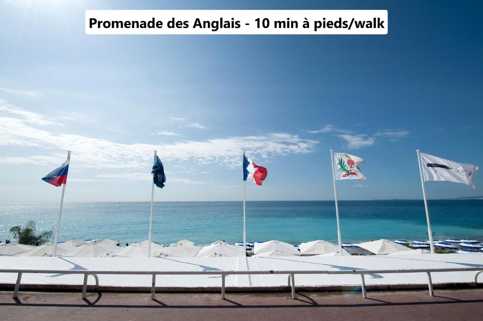 Big Flat - Le Cala - Hypercentre - 4 Chambres, 13 Personnes, Proche Gare Et Parking, Wifi, Air Conditioning L Groupe L Business L Famille Nice