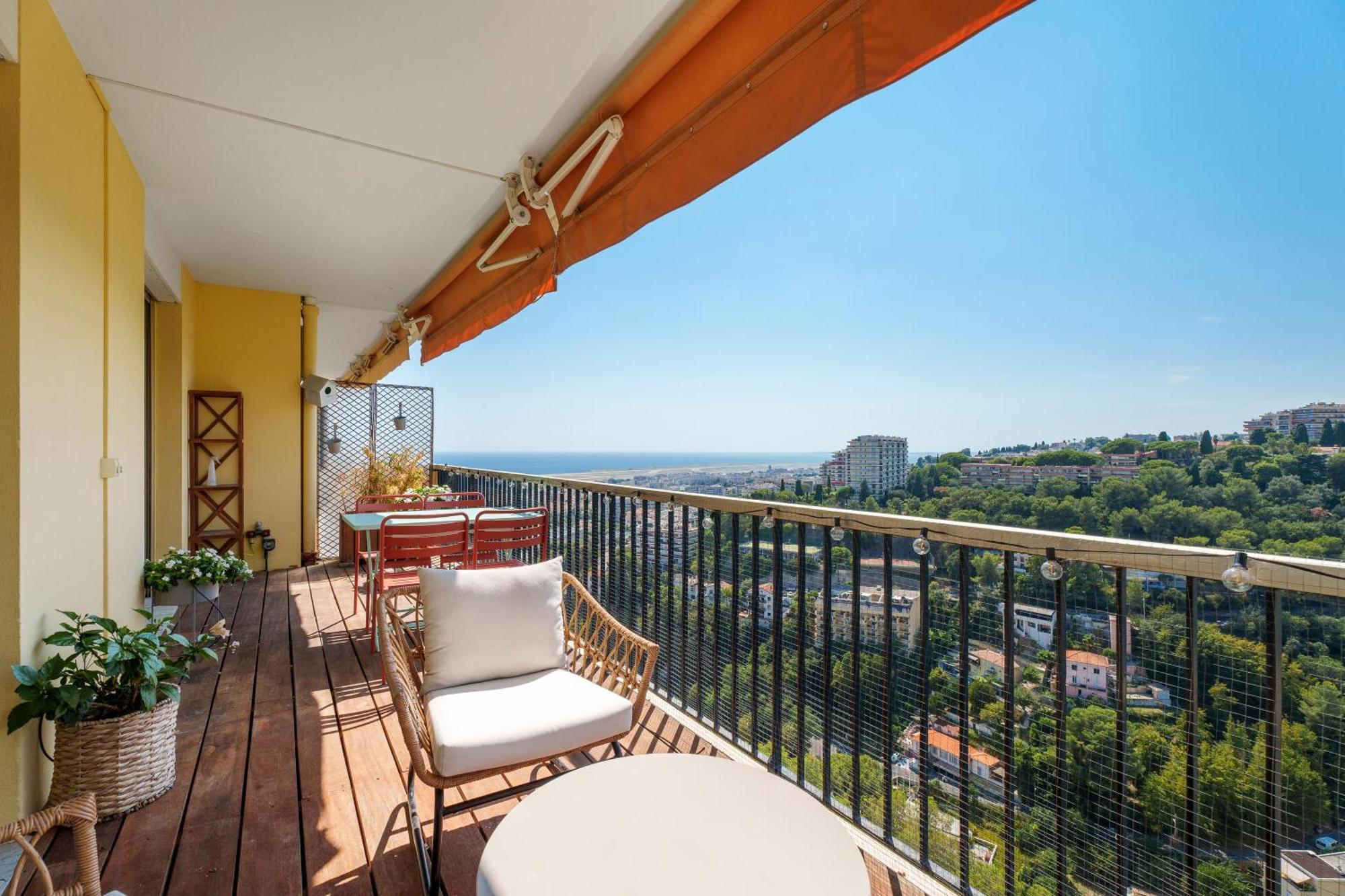 Apartment Renting - Abbaye - Luxury Penthouse Sea View Pool Tennis Parking Nice