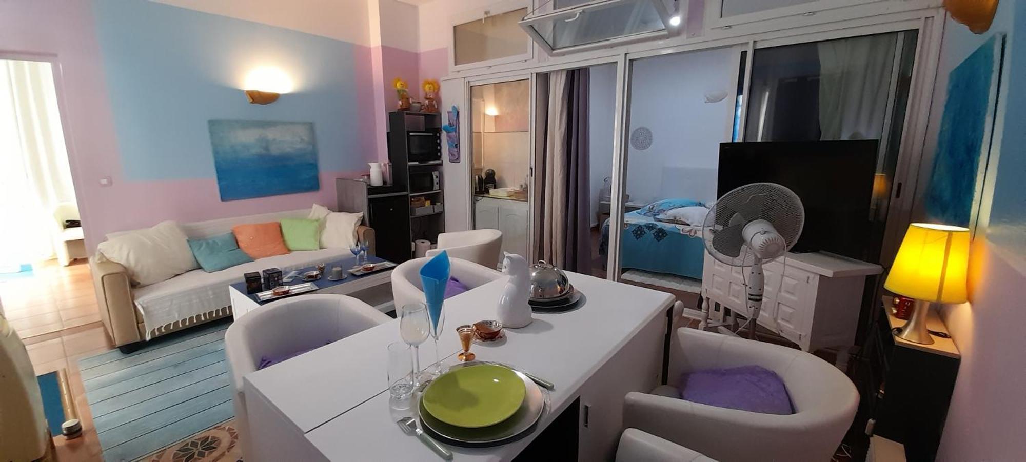 Beau 2 Pieces Atypique-original 200 M Mer, Promenade Des Anglais, Negresco Appartement Nice