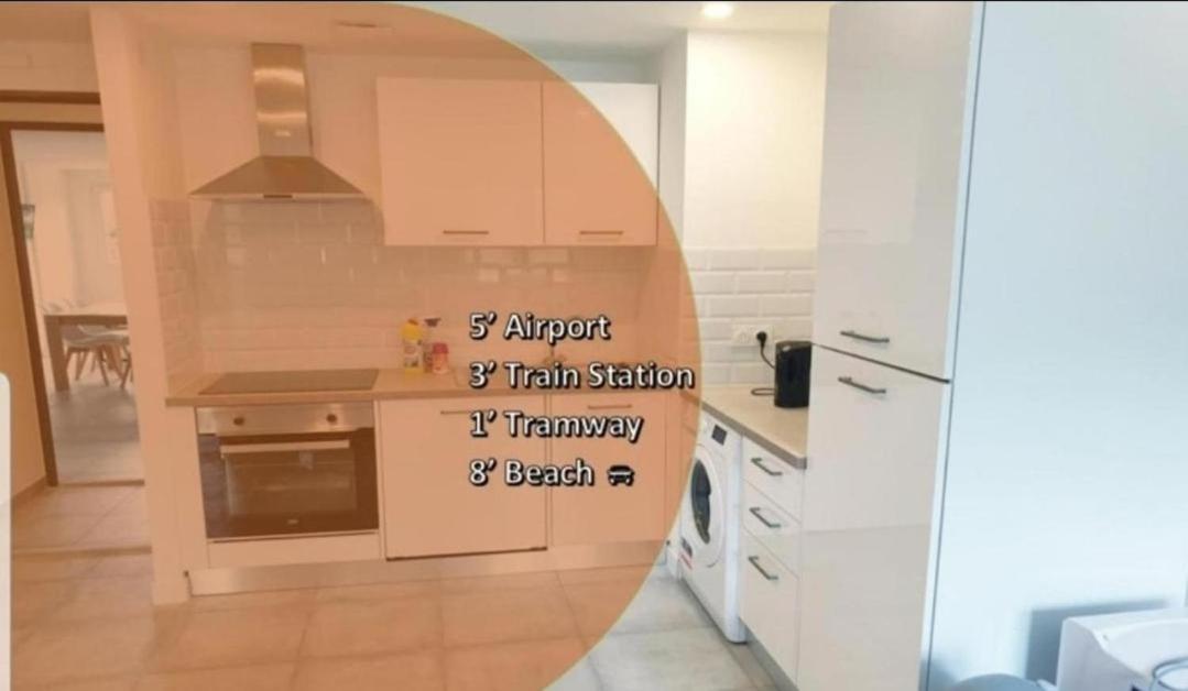 Apartment Grand 5 Chambres, 5 Television , 95 M2, Vue Mer, Tramway Sur Place, Gare Train 2 Min, Aeroport 5 Min , Large 5 Bedrooms, 5 Televisions, 95 M2, Sea View, Tram On Site, Train Station 2 Mins, Airport 5 Mins *