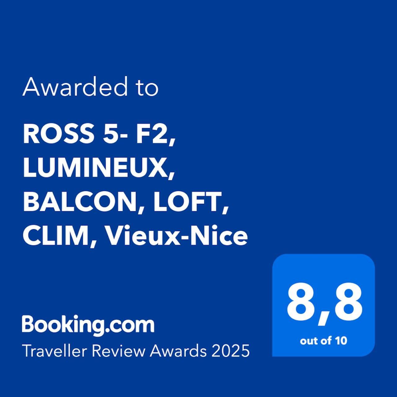 Ross 5- F2, Lumineux, Balcon, Loft, Clim, Vieux-nice