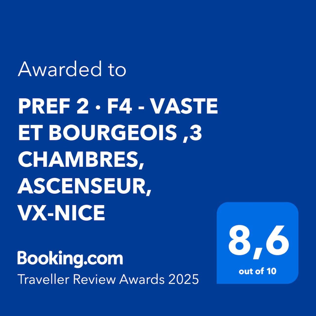 Pref 2 - F4 - Vaste Et Bourgeois ,3 Chambres, Ascenseur, Vx-nice Nice