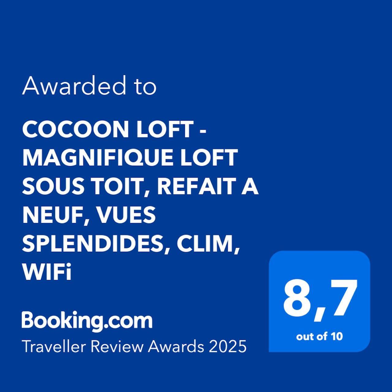 Cocoon Loft - Magnifique Loft Sous Toit, Refait A Neuf, Vues Splendides, Clim, Wifi Apartment