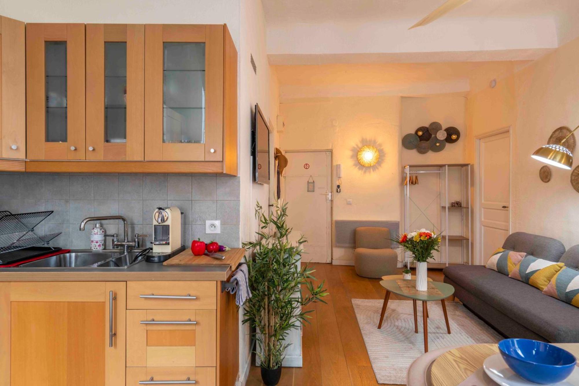 Charming Flat, Fully Equipped, Only 300m - La Loge Apartment Nice