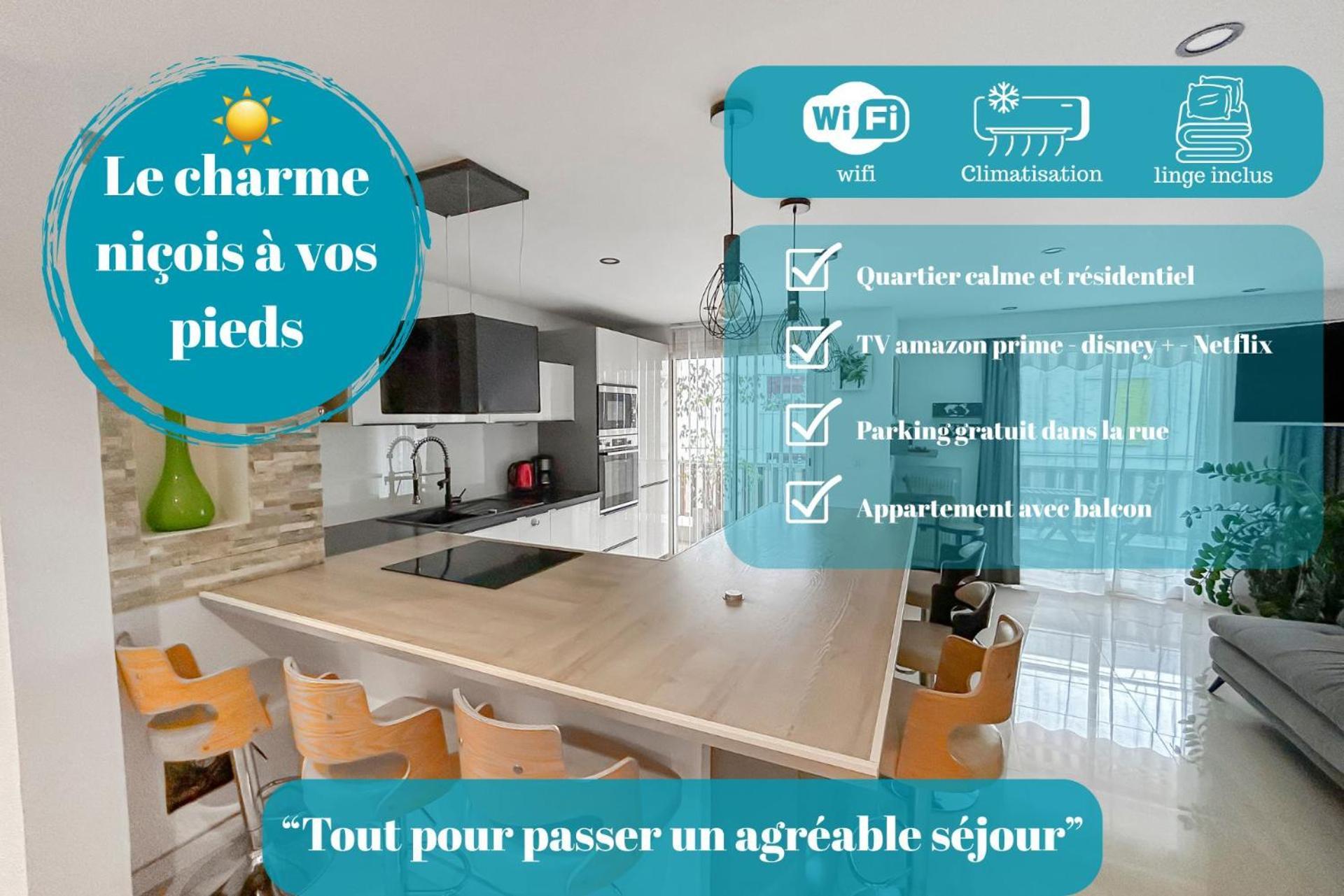 Escapade A - T2 Cosy, Clim & Balcon Apartment Nice