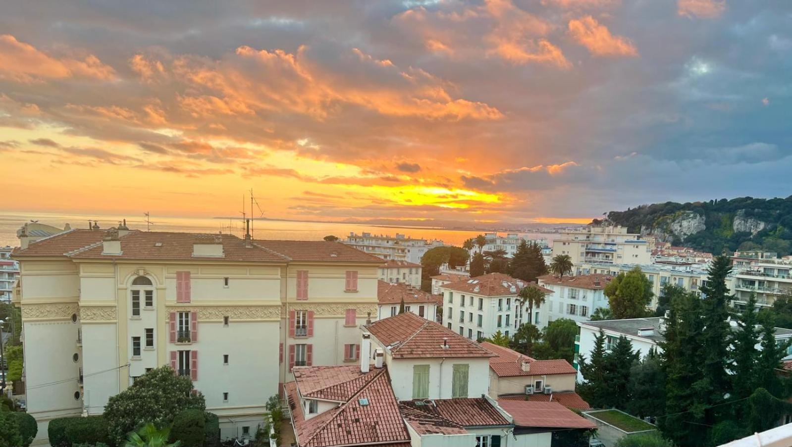 Vue T2 Cosy, à Pied 3 Mins, Coucher De Soleil, Parc Privé Appartement Nice