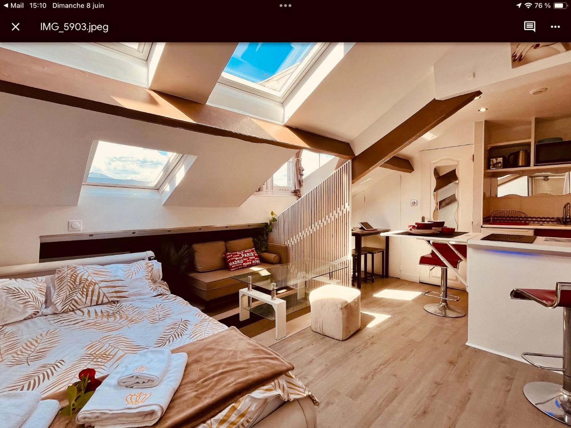 Atypique Calme, Quartier Vip, 50m Appartement Nice