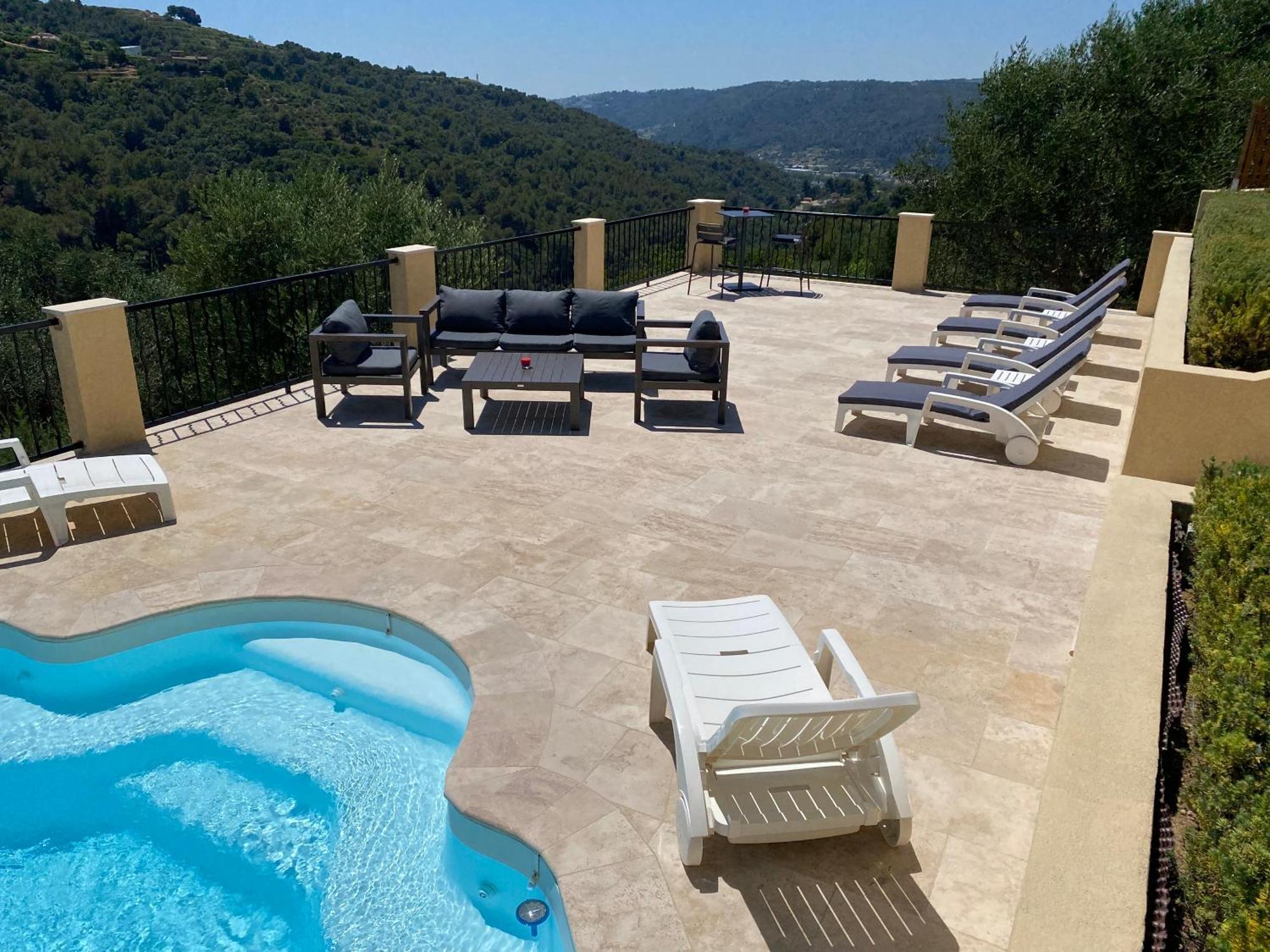 Villa Avec Piscine Chauffee Collines Nice