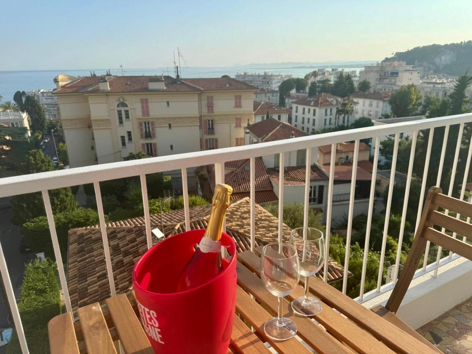 Vue T2 Cosy, A Pied 3 Mins, Coucher De Soleil, Parc Prive Nice
