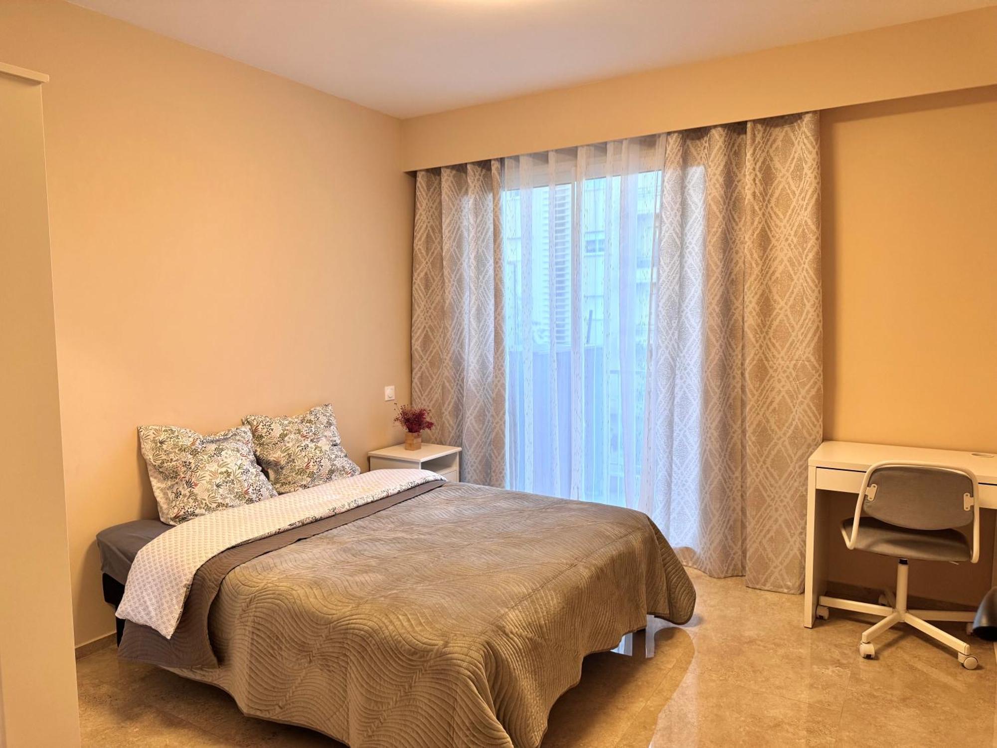 Moderne 3 Pieces Climatise Avec Balcon, A 2 Min * Nice