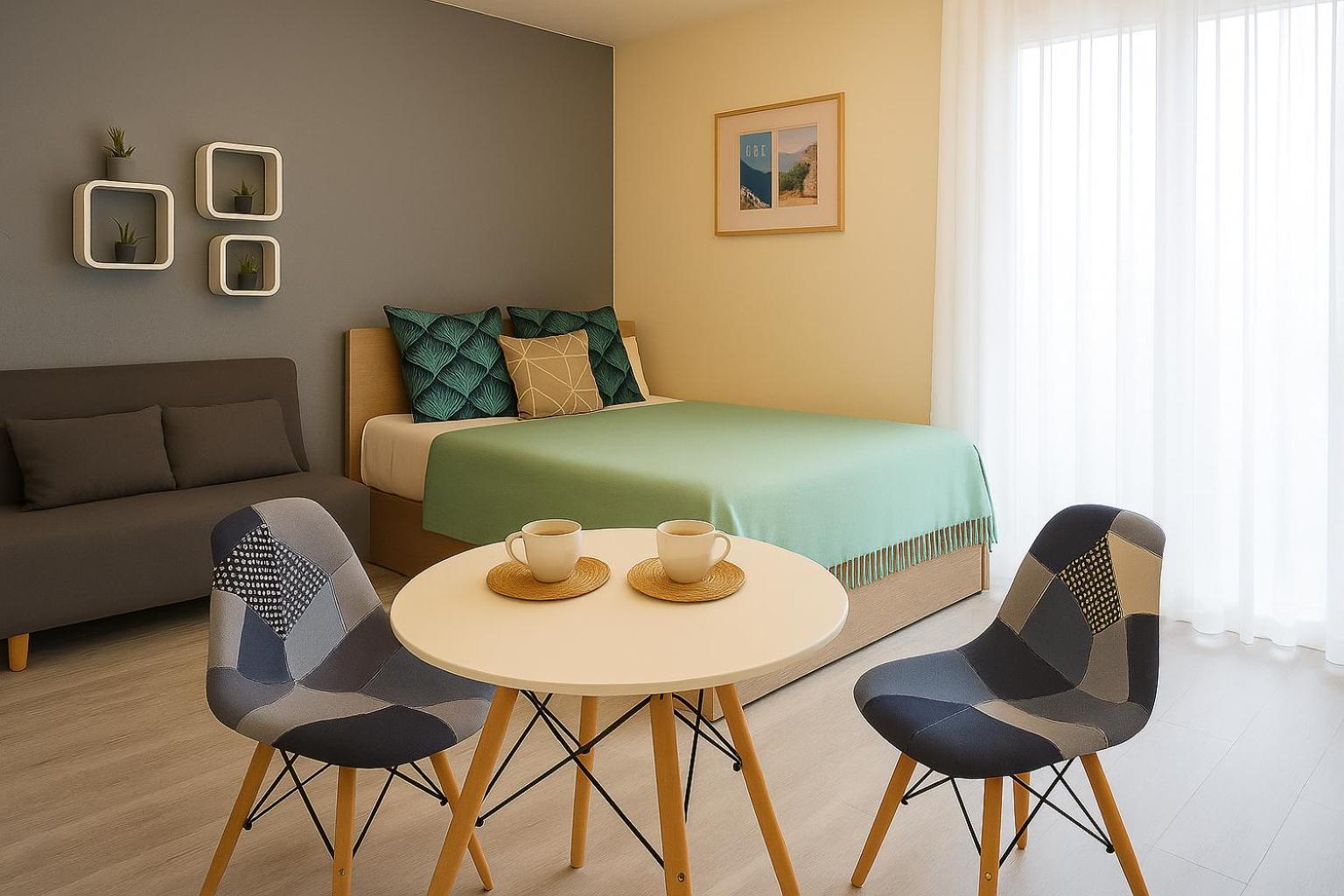 Apartment Cozy Studio, 2-Min Walk To Beach And Promenade