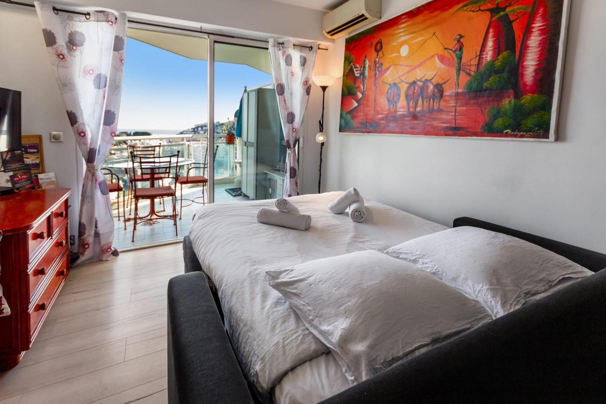 La Coquette - Sea View - Parking - Ac - Pool Apartment Nice