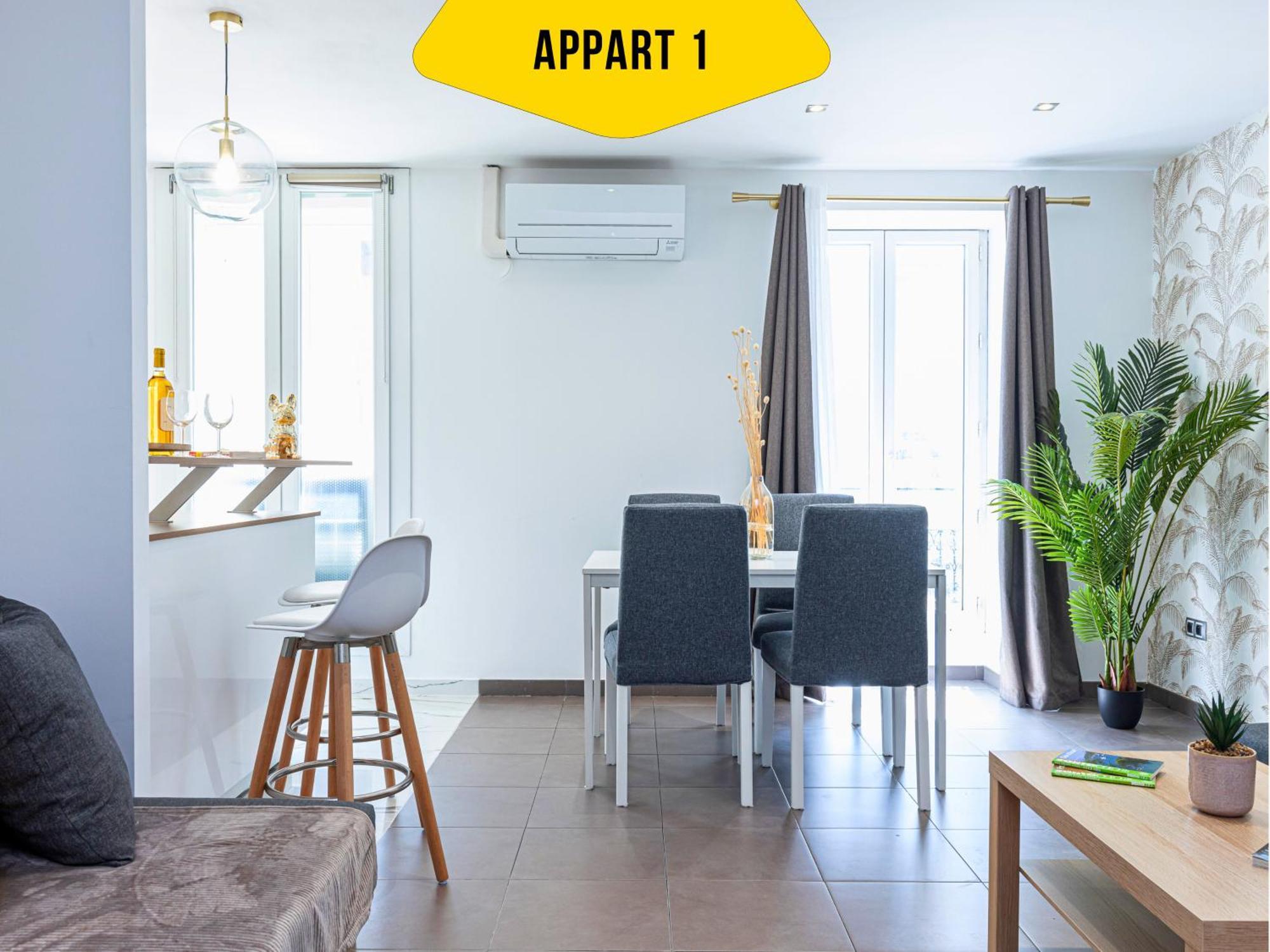 Casa Reine Jeanne- Ideal Groups & Family -central Near Train Station - Parking - New&confort-ac Apartment *