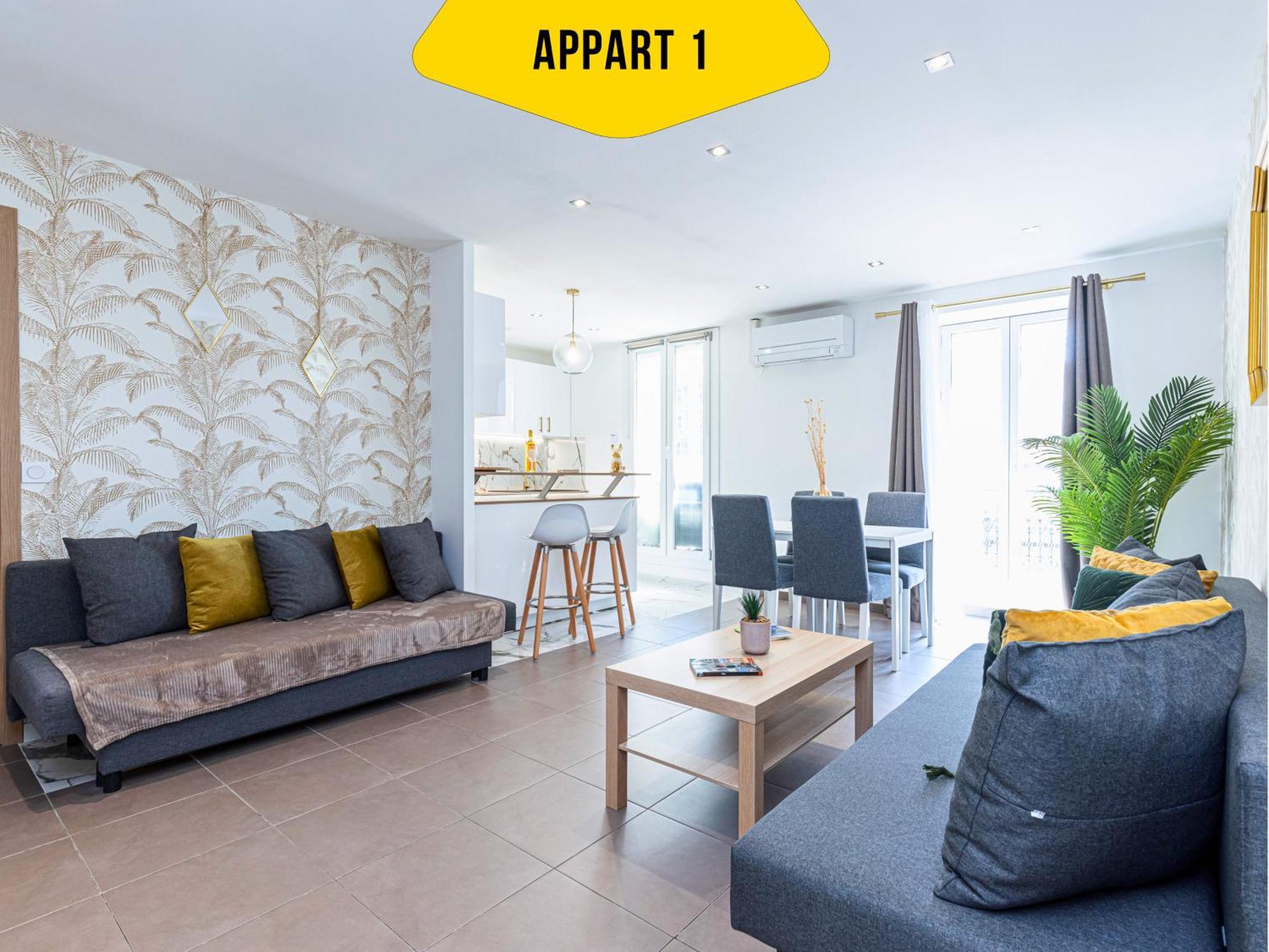 Casa Reine Jeanne- Ideal Groups & Family -central Near Train Station - Parking - New&confort-ac Apartment