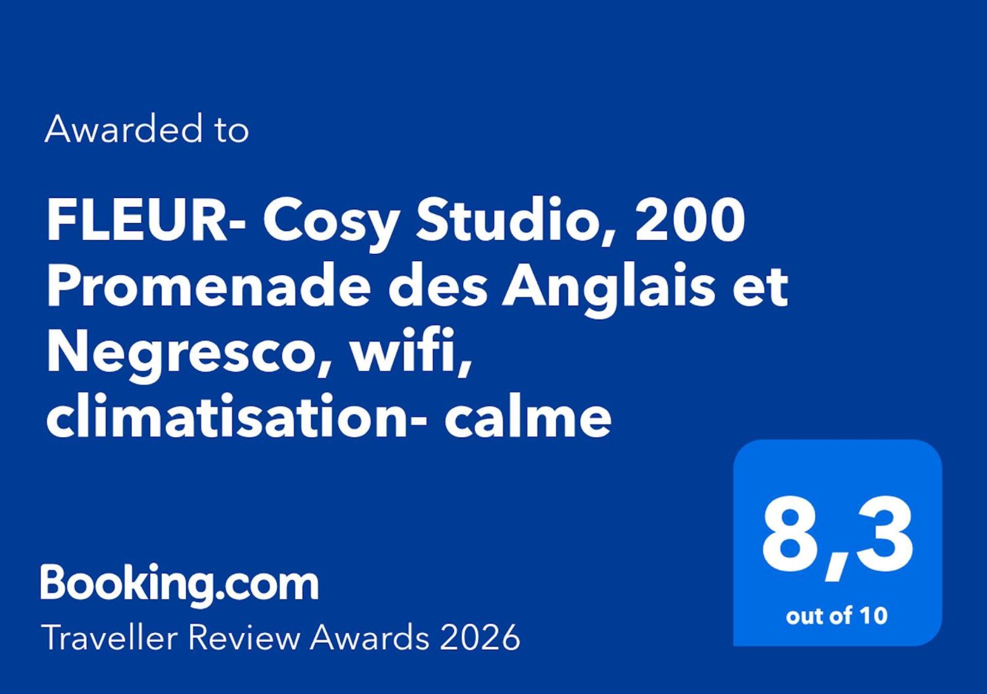 Apartment Fleur- Cosy Studio, 200 Promenade Des Et Negresco, Wifi, Climatisation- Calme