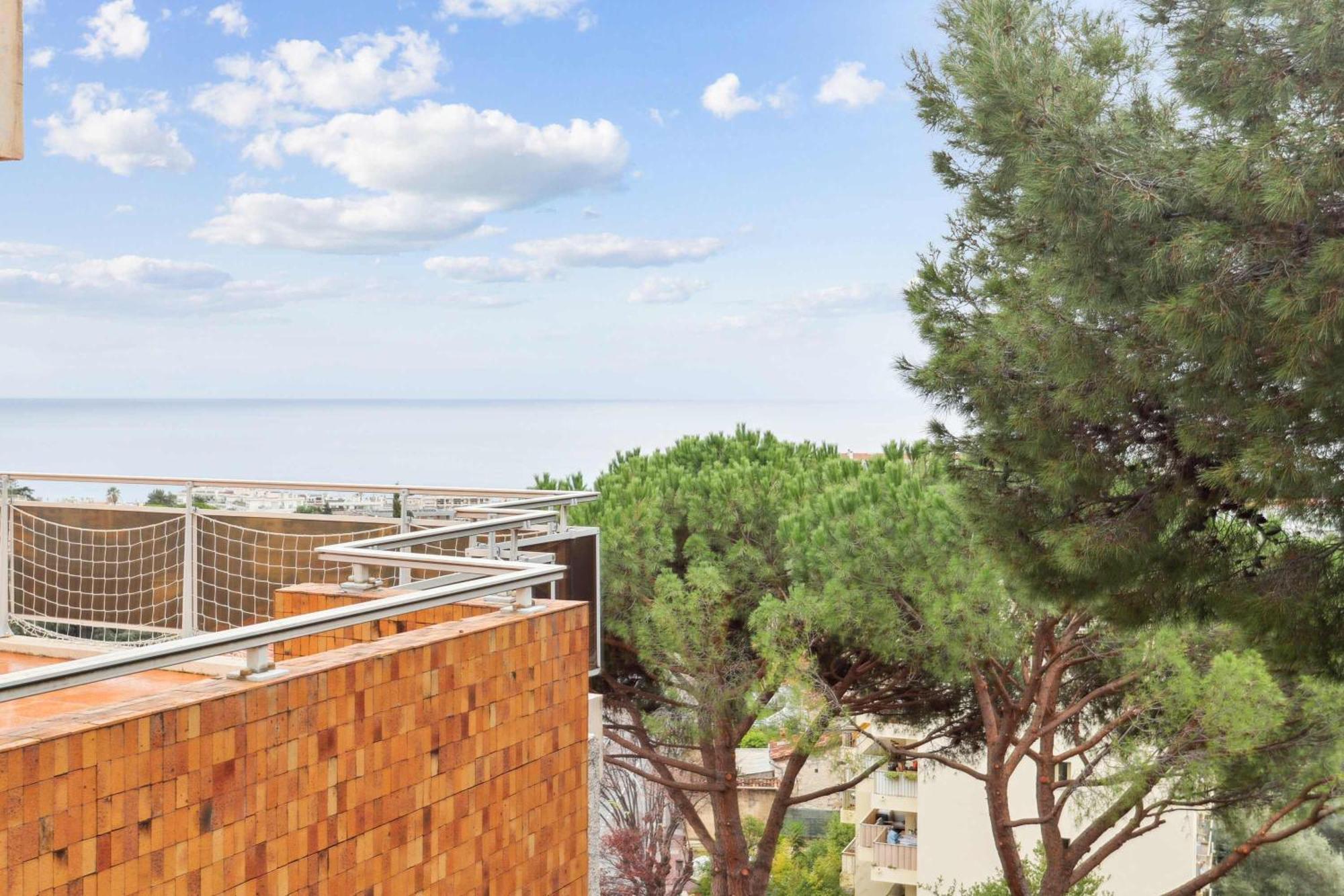 Apartment Grande Terrasse Et Vue Mer, Tres Calme Nice